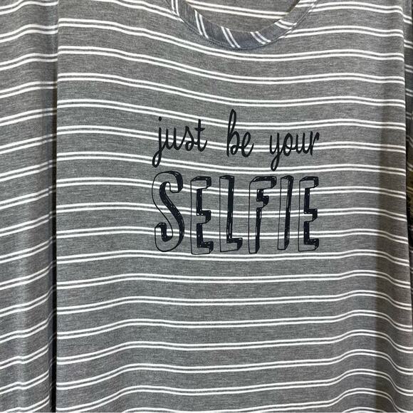 Jasmine & Ginger, Just Be Your Selfie, Striped Oversized Shirt. Size Large. - Picture 2 of 5